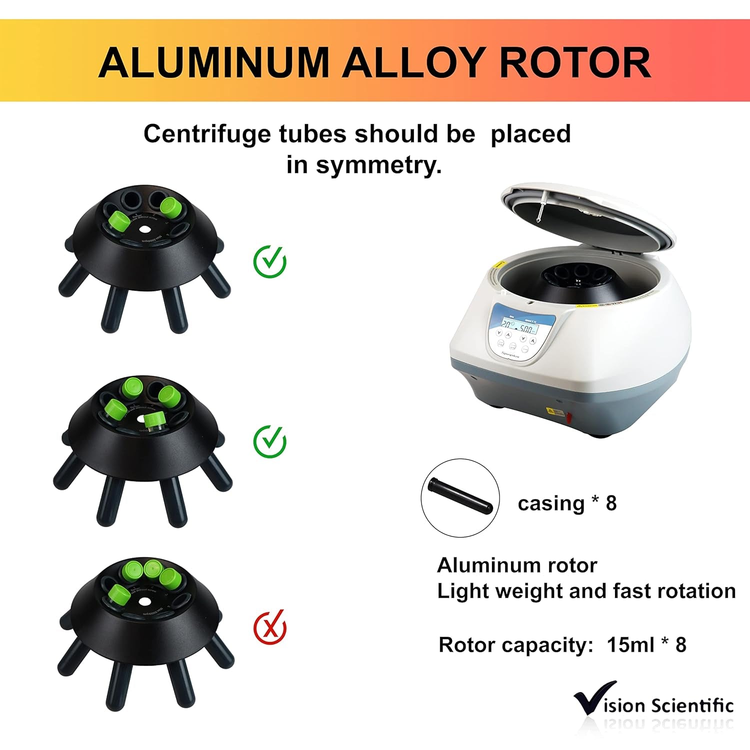 Image showing Aluminum Alloy Rotor  of Centrifuge Device in detail. It is a great value purchase.