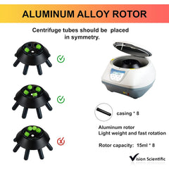 Image showing Aluminum Alloy Rotor  of Centrifuge Device in detail. It is a great value purchase.